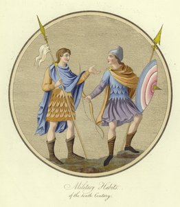 Militärische Gewänder des 9. Jahrhunderts