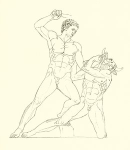 Minotaur dræbt af Theseus, Herkules