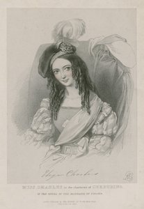 Frøken Charles i karakteren af Cherubino i operaen om Figaros bryllup af English School