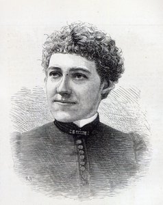 Frøken Charlotte Robinson, hjemmekunstdekoratør til Hendes Majestæt, 1887 af English School