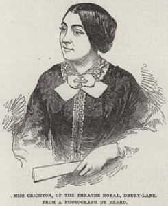 Miss Crichton fra Theatre Royal, Drury-Lane (gravering) af English School