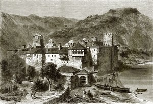 Klosteret Sphigmenou af English School