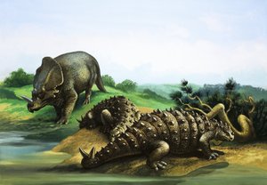 Monoclonius og Scolosaurus af English School