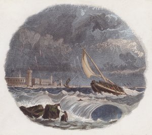 Monsuner (farvet gravering) af English School