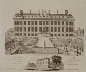 Montague House, nu British Museum, 1813 af English School