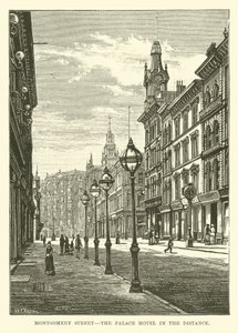 Montgomery Street, Palace Hotel i det fjerne af English School
