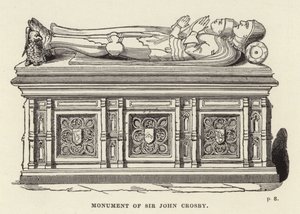 Sir John Crosbys monument af English School