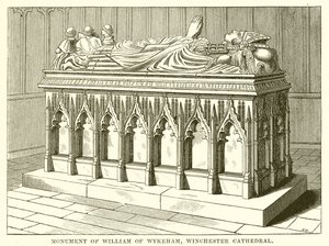 Monument af William af Wykeham, Winchester Cathedral af English School