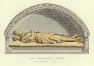 Monument fra det 12. århundrede i Danbury Church, Essex af English School