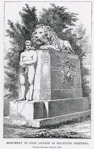Monument til John Jackson på Brompton Cemetery af English School