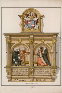 Monument til Sir Andrew Judd, sherif og borgmester, i St Helens Bishopsgate, London af English School