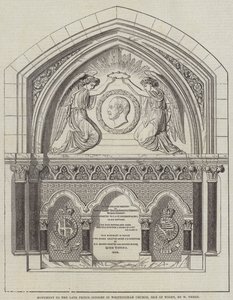 Monument til den afdøde prinsgemale i Whippingham Church, Isle of Wight, af W Theed (gravering) af English School