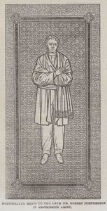 Monumental messing til afdøde hr. Robert Stephenson i Westminster Abbey (gravering) af English School