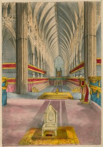 Morgans Dioramic View of the Coronation at Westminster Abbey, 28. juni 1838, London af English School