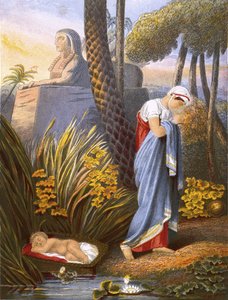 Moses forlod mellem flagene af English School