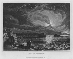 Mount Vesuvius (gravering) af English School