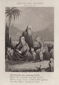 Sørgende kvinder, Amos V, ver 16 (gravering) af English School