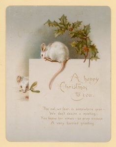 Mus, julekort af English School