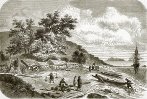 Udmundingen af floden Saigon, Cochin Kina af English School