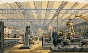 Moving Machinery, Great Exhibition, 1851 af English School