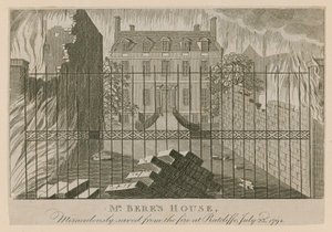 Mr. Beres House, mirakuløst reddet fra branden ved Ratcliffe, 23. juli 1794 af English School