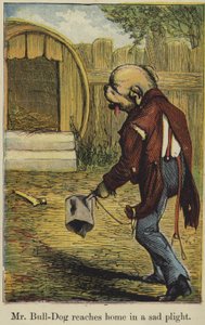 Hr. Bull-Dog når hjem i en trist nød af English School