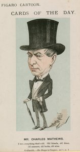 Mr Charles Mathews, tegneserie af English School