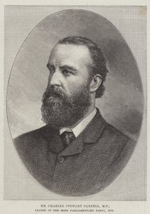 Charles Stewart Parnell, MP, leder af det irske parlamentariske parti af English School