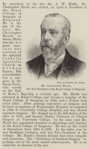 Christopher Heath, den nye præsident for Royal College of Surgeons (gravering) af English School