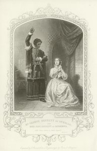 Mr George Bennett som Othello og Miss Jane Bennett som Desdemona, Othello, Act IV, Scene II af English School