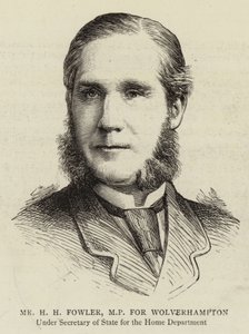 H. H. Fowler, parlamentsmedlem for Wolverhampton (gravering) af English School