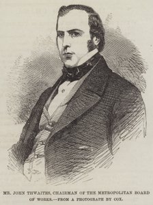 John Thwaites, formand for Metropolitan Board of Works (gravering) af English School