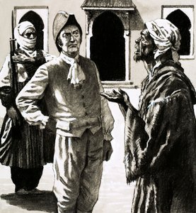 Herr Joseph Dupois wurde von einer zerlumpten Kreatur konfrontiert von English School