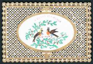 Hr & fru Robin, julekort af English School