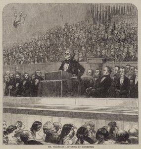 Mr. Thackeray forelæser i Edinburgh (gravering) af English School