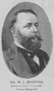 W J Mudford, redaktør af "Standard" (gravering) af English School