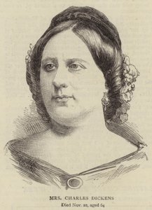 Mrs Charles Dickens (gravering) af English School