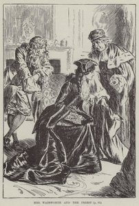 Fru Wadsworth og præsten (gravering) af English School