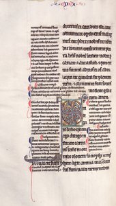 Ms.27, f.132v: Side fra en glosset kopi af Det Nye Testamente af English School