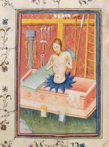 Ms 24 f.8 v. Christ with the Instruments of the Passion, fra Knightley Psalter af English School