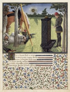 Ms. 2597 At Sunrise, Heart læser inskriptionen på Den Enchanted Fountain, faksimileudgave af Livre du Coeur dAmours Espris af Rene dAnjou af English School