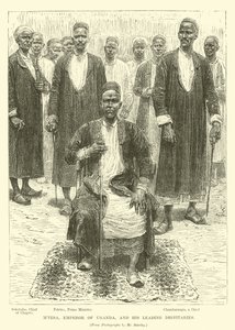 Mtesa, Emperor of Uganda, and his leading dignitaries  af English School