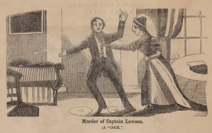 Mordet på kaptajn Lawson (kobberstik) af English School