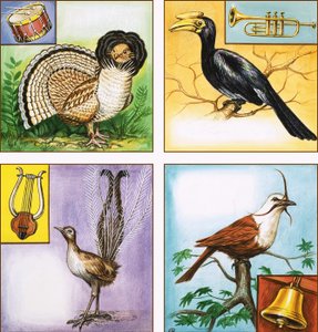 Musikinstrument Fugle af English School