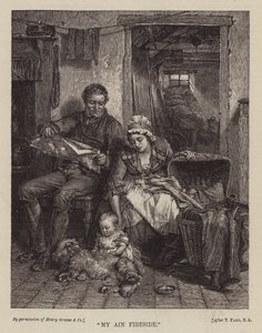 "My Ain Fireside" (gravering) af English School