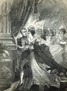 Napoleon og Marie-Louise flygtede fra ilden ved bal givet den 1. juli 1810 af den østrigske ambassadør til ære for det kejserlige pars ægteskab af English School