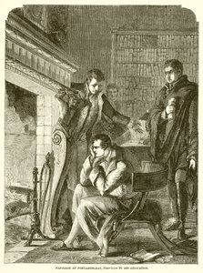 Napoleon i Fontainebleau, før hans abdikation af English School