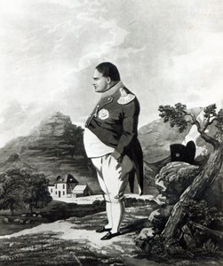 Napoleon på øen St. Helena, 1820 af English School