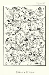 Natur im Ornament: Japanische Kraniche