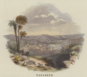 Nazareth (farvet gravering) af English School